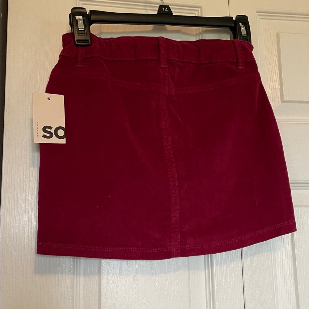 NWT SO “Vintage Wine” corduroy button front skirt Girl’s sz 8 - Picture 8 of 8
